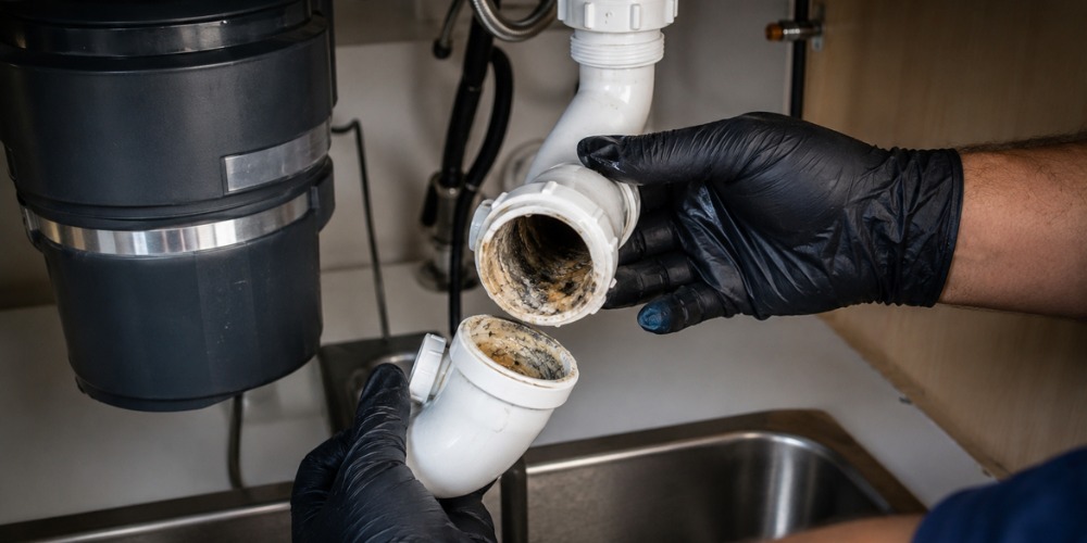 Kitchen sink drains slowly due to a possible kitchen drain blockage
